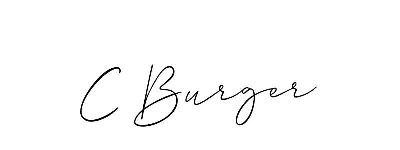 How to make C Burger signature? Allison_Script is a professional autograph style. Create handwritten signature for C Burger name. C Burger signature style 2 images and pictures png