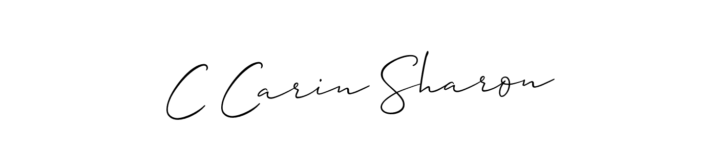 Allison_Script is a professional signature style that is perfect for those who want to add a touch of class to their signature. It is also a great choice for those who want to make their signature more unique. Get C Carin Sharon name to fancy signature for free. C Carin Sharon signature style 2 images and pictures png