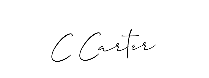 You should practise on your own different ways (Allison_Script) to write your name (C Carter) in signature. don't let someone else do it for you. C Carter signature style 2 images and pictures png