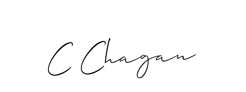 How to make C Chagan signature? Allison_Script is a professional autograph style. Create handwritten signature for C Chagan name. C Chagan signature style 2 images and pictures png