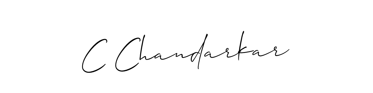 Make a beautiful signature design for name C Chandarkar. With this signature (Allison_Script) style, you can create a handwritten signature for free. C Chandarkar signature style 2 images and pictures png