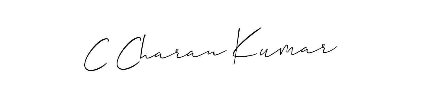 Design your own signature with our free online signature maker. With this signature software, you can create a handwritten (Allison_Script) signature for name C Charan Kumar. C Charan Kumar signature style 2 images and pictures png