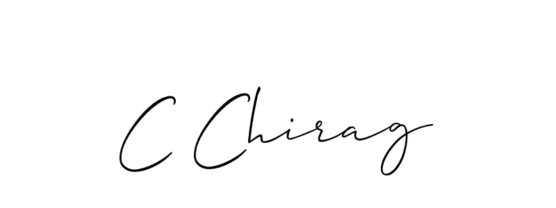 if you are searching for the best signature style for your name C Chirag. so please give up your signature search. here we have designed multiple signature styles  using Allison_Script. C Chirag signature style 2 images and pictures png