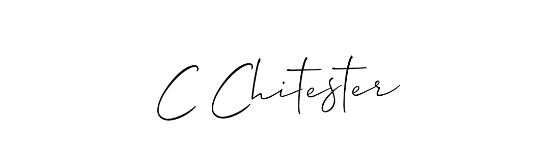 Make a beautiful signature design for name C Chitester. With this signature (Allison_Script) style, you can create a handwritten signature for free. C Chitester signature style 2 images and pictures png