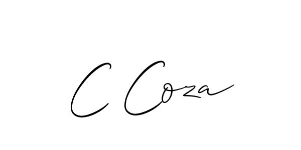 Similarly Allison_Script is the best handwritten signature design. Signature creator online .You can use it as an online autograph creator for name C Coza. C Coza signature style 2 images and pictures png
