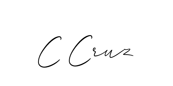 Use a signature maker to create a handwritten signature online. With this signature software, you can design (Allison_Script) your own signature for name C Cruz. C Cruz signature style 2 images and pictures png