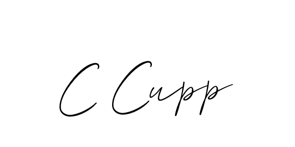 Also we have C Cupp name is the best signature style. Create professional handwritten signature collection using Allison_Script autograph style. C Cupp signature style 2 images and pictures png