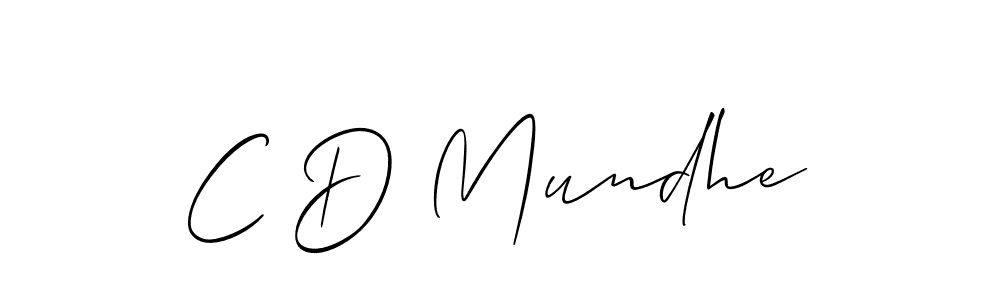 How to Draw C D Mundhe signature style? Allison_Script is a latest design signature styles for name C D Mundhe. C D Mundhe signature style 2 images and pictures png