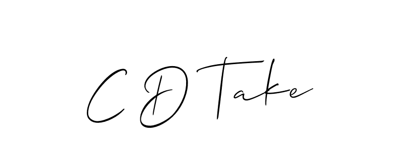Design your own signature with our free online signature maker. With this signature software, you can create a handwritten (Allison_Script) signature for name C D Take. C D Take signature style 2 images and pictures png