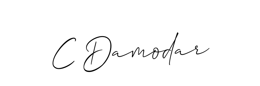 Design your own signature with our free online signature maker. With this signature software, you can create a handwritten (Allison_Script) signature for name C Damodar. C Damodar signature style 2 images and pictures png