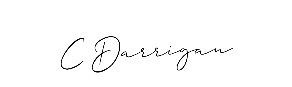 How to make C Darrigan name signature. Use Allison_Script style for creating short signs online. This is the latest handwritten sign. C Darrigan signature style 2 images and pictures png