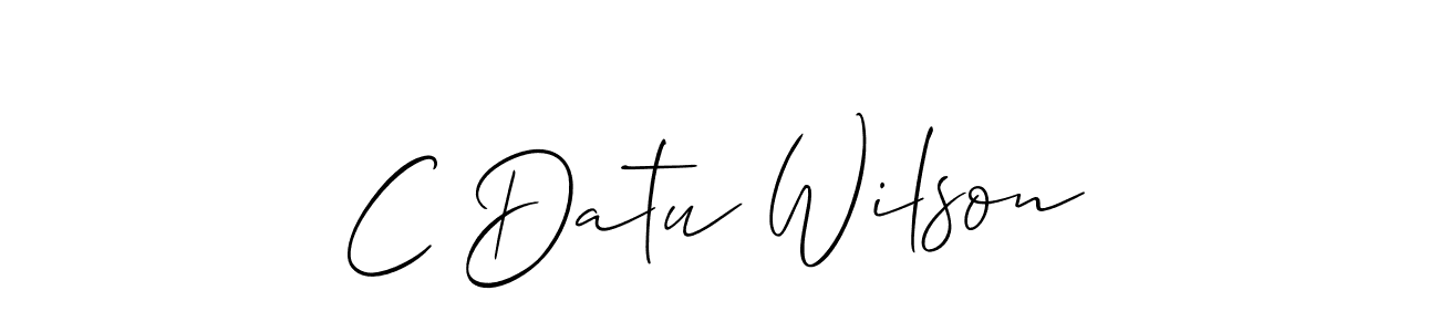 Make a beautiful signature design for name C Datu Wilson. With this signature (Allison_Script) style, you can create a handwritten signature for free. C Datu Wilson signature style 2 images and pictures png