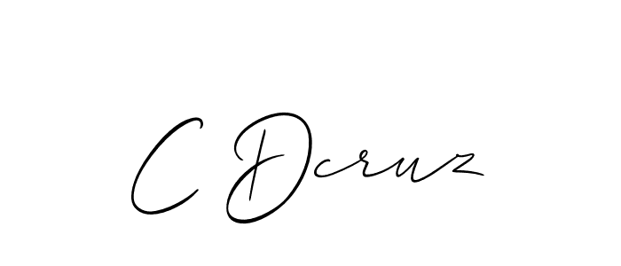 Make a beautiful signature design for name C Dcruz. With this signature (Allison_Script) style, you can create a handwritten signature for free. C Dcruz signature style 2 images and pictures png