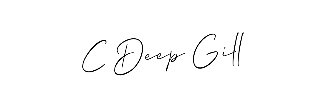 How to make C Deep Gill name signature. Use Allison_Script style for creating short signs online. This is the latest handwritten sign. C Deep Gill signature style 2 images and pictures png