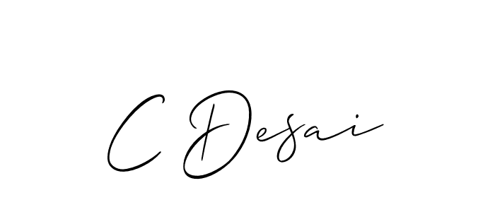 Also You can easily find your signature by using the search form. We will create C Desai name handwritten signature images for you free of cost using Allison_Script sign style. C Desai signature style 2 images and pictures png