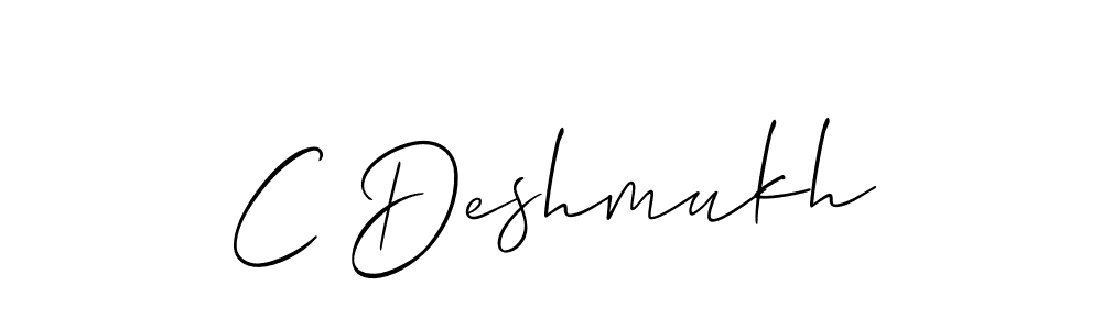 It looks lik you need a new signature style for name C Deshmukh. Design unique handwritten (Allison_Script) signature with our free signature maker in just a few clicks. C Deshmukh signature style 2 images and pictures png