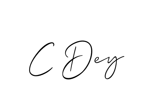 How to Draw C Dey signature style? Allison_Script is a latest design signature styles for name C Dey. C Dey signature style 2 images and pictures png