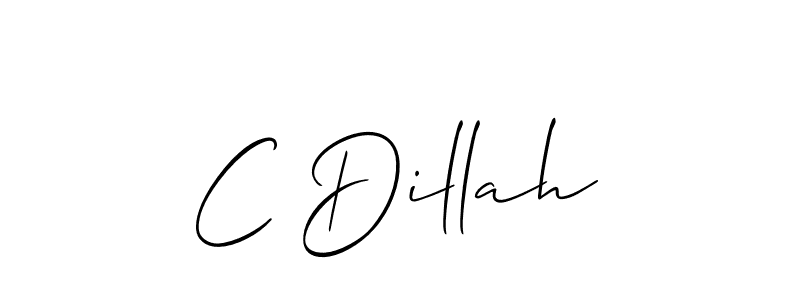 Use a signature maker to create a handwritten signature online. With this signature software, you can design (Allison_Script) your own signature for name C Dillah. C Dillah signature style 2 images and pictures png