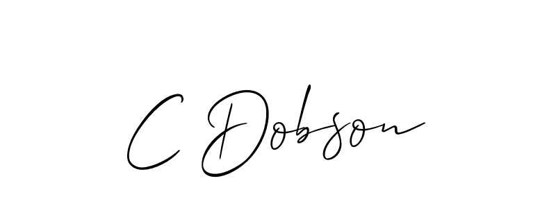 Make a beautiful signature design for name C Dobson. With this signature (Allison_Script) style, you can create a handwritten signature for free. C Dobson signature style 2 images and pictures png