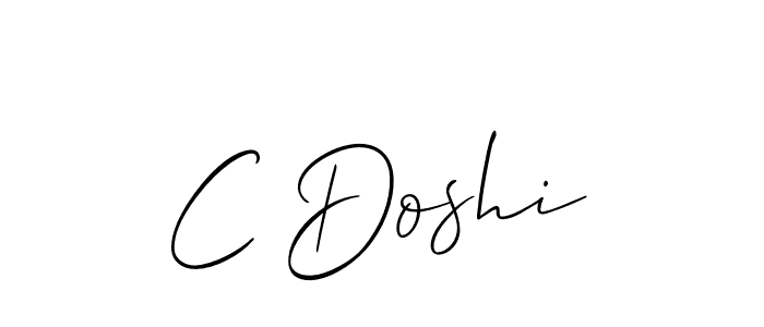 Make a beautiful signature design for name C Doshi. With this signature (Allison_Script) style, you can create a handwritten signature for free. C Doshi signature style 2 images and pictures png