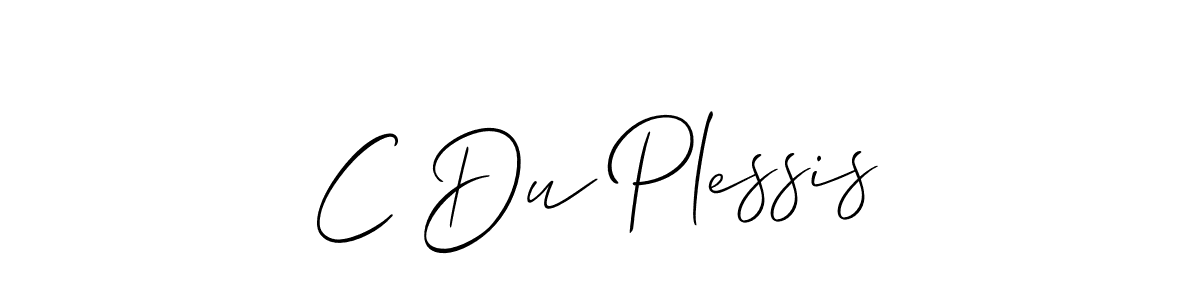 Allison_Script is a professional signature style that is perfect for those who want to add a touch of class to their signature. It is also a great choice for those who want to make their signature more unique. Get C Du Plessis name to fancy signature for free. C Du Plessis signature style 2 images and pictures png