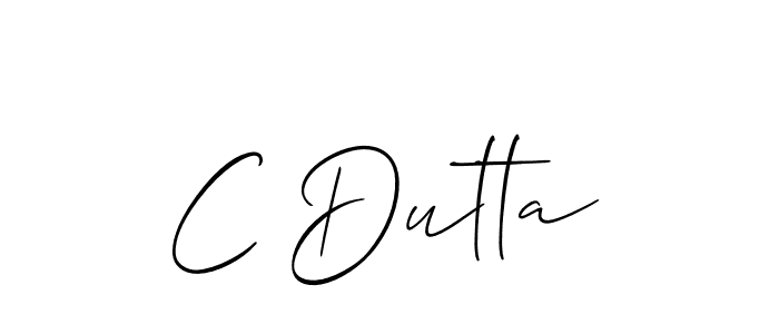 Make a beautiful signature design for name C Dutta. With this signature (Allison_Script) style, you can create a handwritten signature for free. C Dutta signature style 2 images and pictures png