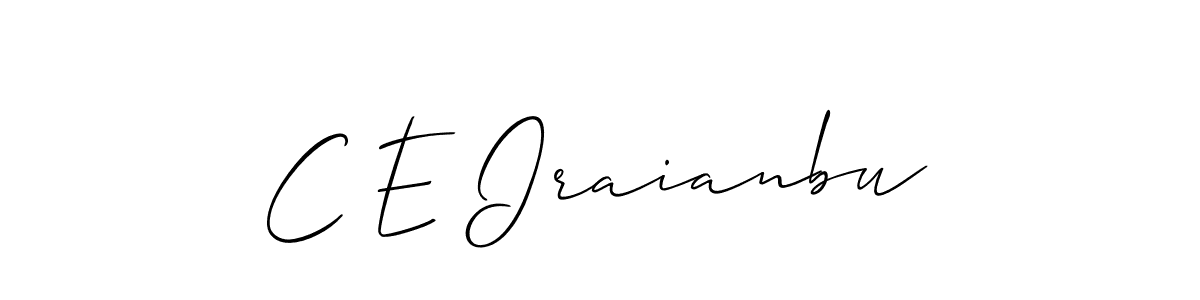 Use a signature maker to create a handwritten signature online. With this signature software, you can design (Allison_Script) your own signature for name C E Iraianbu. C E Iraianbu signature style 2 images and pictures png