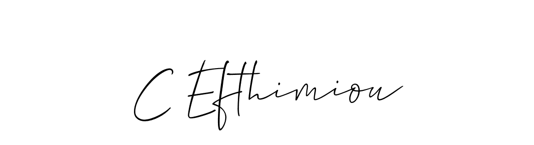 You should practise on your own different ways (Allison_Script) to write your name (C Efthimiou) in signature. don't let someone else do it for you. C Efthimiou signature style 2 images and pictures png