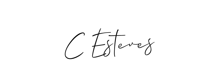 Design your own signature with our free online signature maker. With this signature software, you can create a handwritten (Allison_Script) signature for name C Esteves. C Esteves signature style 2 images and pictures png