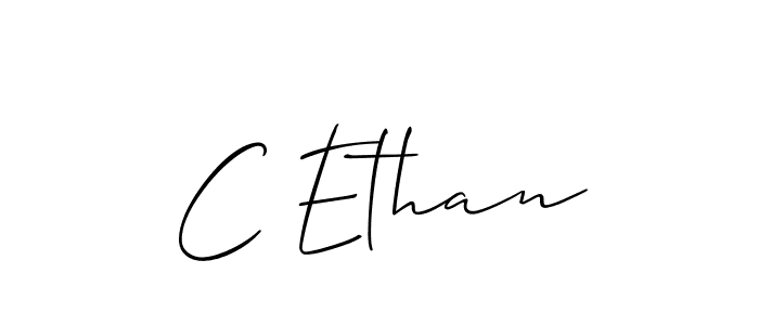 How to make C Ethan name signature. Use Allison_Script style for creating short signs online. This is the latest handwritten sign. C Ethan signature style 2 images and pictures png