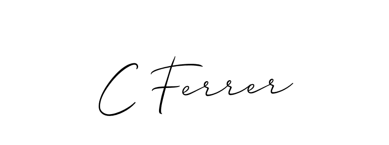 Make a beautiful signature design for name C Ferrer. With this signature (Allison_Script) style, you can create a handwritten signature for free. C Ferrer signature style 2 images and pictures png