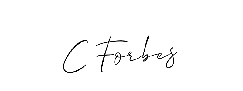 Also You can easily find your signature by using the search form. We will create C Forbes name handwritten signature images for you free of cost using Allison_Script sign style. C Forbes signature style 2 images and pictures png