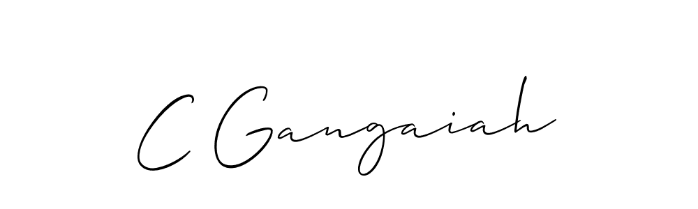 Design your own signature with our free online signature maker. With this signature software, you can create a handwritten (Allison_Script) signature for name C Gangaiah. C Gangaiah signature style 2 images and pictures png