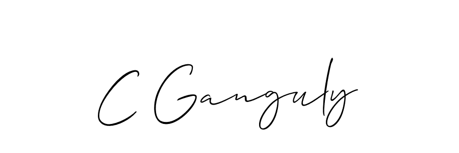 Use a signature maker to create a handwritten signature online. With this signature software, you can design (Allison_Script) your own signature for name C Ganguly. C Ganguly signature style 2 images and pictures png