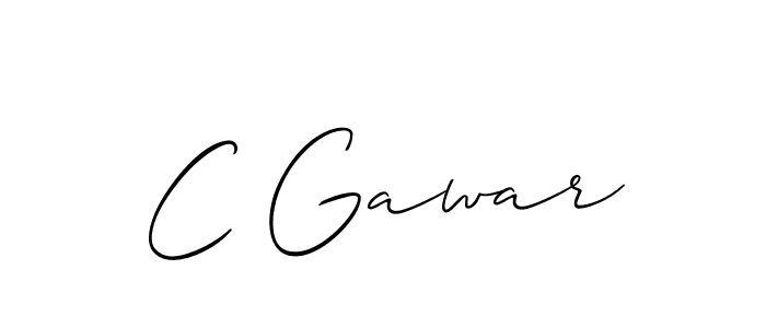 C Gawar stylish signature style. Best Handwritten Sign (Allison_Script) for my name. Handwritten Signature Collection Ideas for my name C Gawar. C Gawar signature style 2 images and pictures png