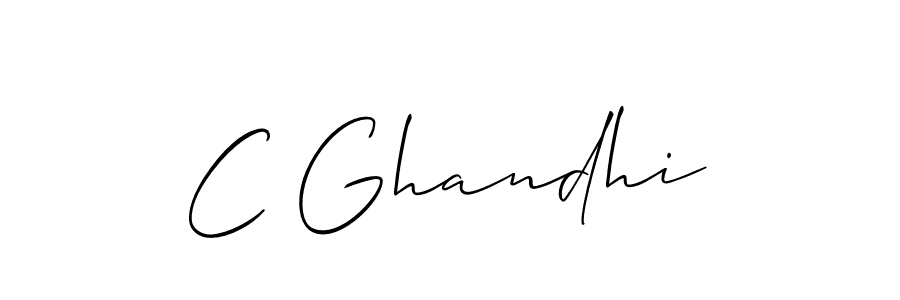 How to make C Ghandhi signature? Allison_Script is a professional autograph style. Create handwritten signature for C Ghandhi name. C Ghandhi signature style 2 images and pictures png