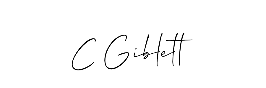 Allison_Script is a professional signature style that is perfect for those who want to add a touch of class to their signature. It is also a great choice for those who want to make their signature more unique. Get C Giblett name to fancy signature for free. C Giblett signature style 2 images and pictures png