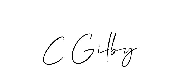 Make a beautiful signature design for name C Gilby. With this signature (Allison_Script) style, you can create a handwritten signature for free. C Gilby signature style 2 images and pictures png