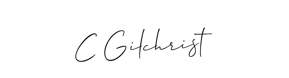 if you are searching for the best signature style for your name C Gilchrist. so please give up your signature search. here we have designed multiple signature styles  using Allison_Script. C Gilchrist signature style 2 images and pictures png