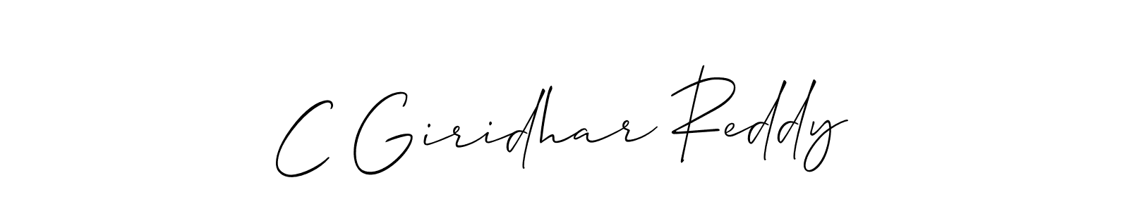 This is the best signature style for the C Giridhar Reddy name. Also you like these signature font (Allison_Script). Mix name signature. C Giridhar Reddy signature style 2 images and pictures png