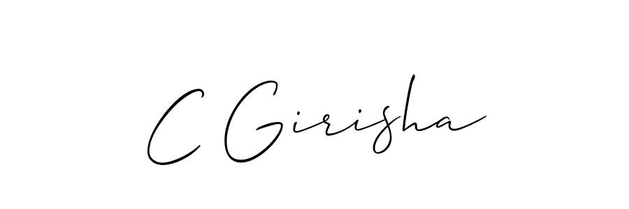 if you are searching for the best signature style for your name C Girisha. so please give up your signature search. here we have designed multiple signature styles  using Allison_Script. C Girisha signature style 2 images and pictures png