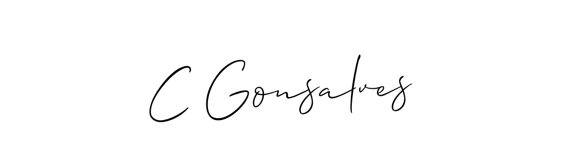 Create a beautiful signature design for name C Gonsalves. With this signature (Allison_Script) fonts, you can make a handwritten signature for free. C Gonsalves signature style 2 images and pictures png