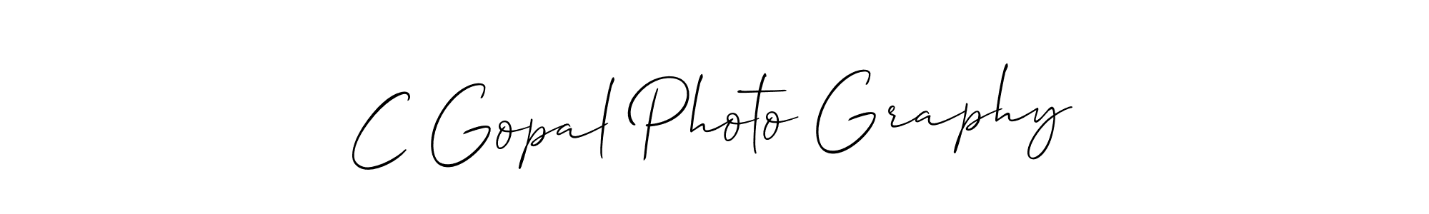 Use a signature maker to create a handwritten signature online. With this signature software, you can design (Allison_Script) your own signature for name C Gopal Photo Graphy. C Gopal Photo Graphy signature style 2 images and pictures png