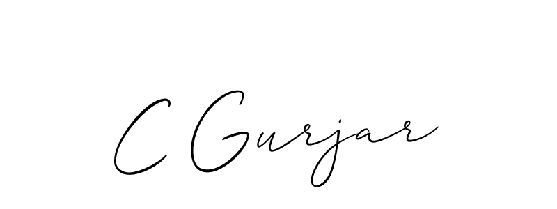 Create a beautiful signature design for name C Gurjar. With this signature (Allison_Script) fonts, you can make a handwritten signature for free. C Gurjar signature style 2 images and pictures png