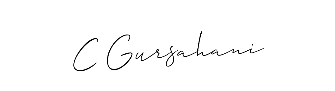 You should practise on your own different ways (Allison_Script) to write your name (C Gursahani) in signature. don't let someone else do it for you. C Gursahani signature style 2 images and pictures png
