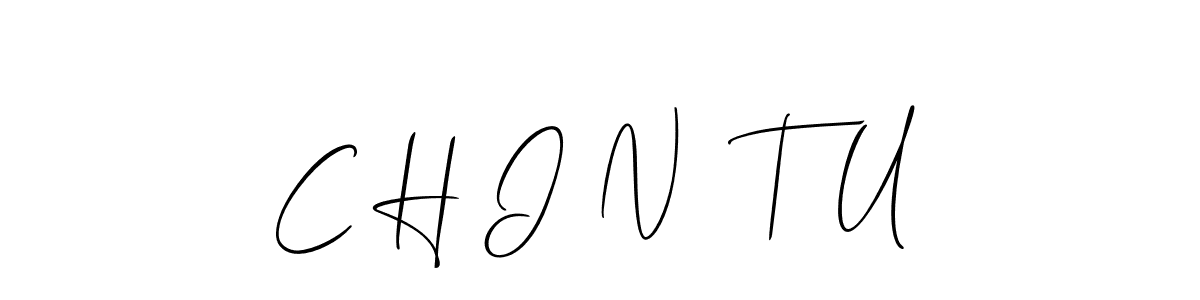 Similarly Allison_Script is the best handwritten signature design. Signature creator online .You can use it as an online autograph creator for name C H I N  T U. C H I N  T U signature style 2 images and pictures png