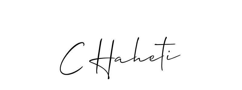 The best way (Allison_Script) to make a short signature is to pick only two or three words in your name. The name C Haheti include a total of six letters. For converting this name. C Haheti signature style 2 images and pictures png