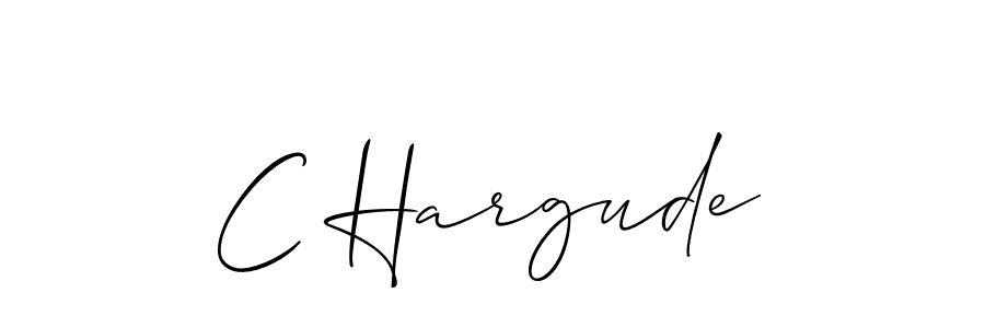 if you are searching for the best signature style for your name C Hargude. so please give up your signature search. here we have designed multiple signature styles  using Allison_Script. C Hargude signature style 2 images and pictures png