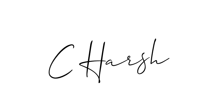 Make a beautiful signature design for name C Harsh. With this signature (Allison_Script) style, you can create a handwritten signature for free. C Harsh signature style 2 images and pictures png