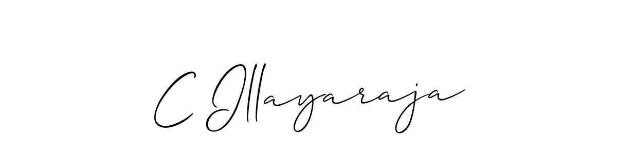Also we have C Illayaraja name is the best signature style. Create professional handwritten signature collection using Allison_Script autograph style. C Illayaraja signature style 2 images and pictures png